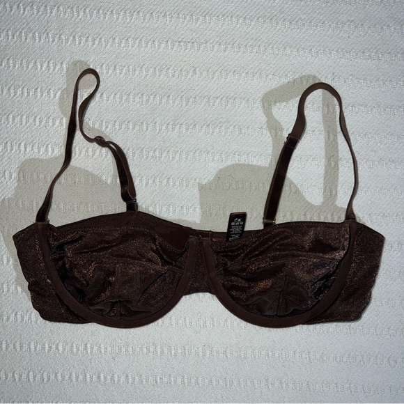 SKIMS Other - Skims Jasper Glissenette Underwire Balconette Bra Size 38B Espresso Brown